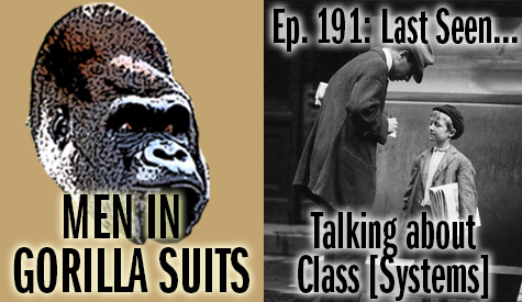 Wealthy man looking down on a kid selling newspapers - Men in Gorilla Suits Ep. 191: Last Seen…Talking about Class Systems