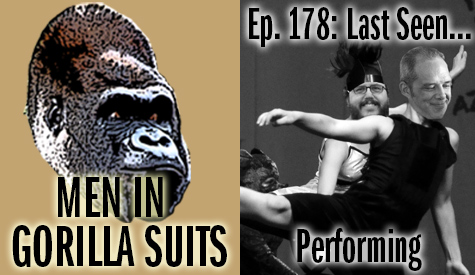 Cheesy Photoshop art of Christopher and Shawn dancing - Men in Gorilla Suits Ep. 178: Last Seen…Performing